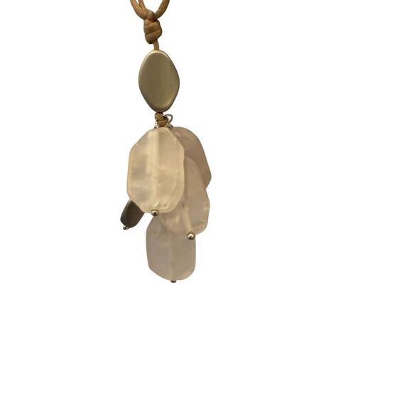 Anthropologie Crystal drop necklace with adjustable twine - Picture 4 of 5